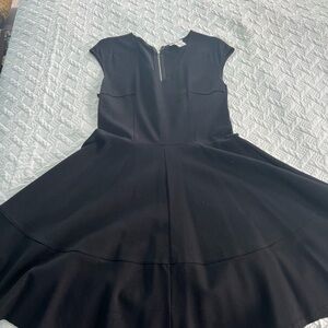 Black, knee length dress
